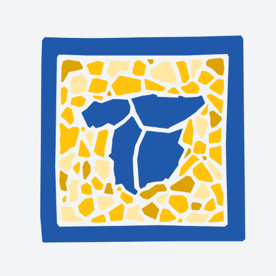 mapa Španělska - mozaiková grafika, ikona